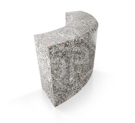 Бордюр радиусный гранитный ГП'(500)