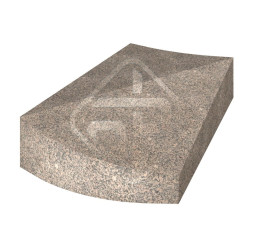 Гранитный пандус конвертный радиусный (левый)