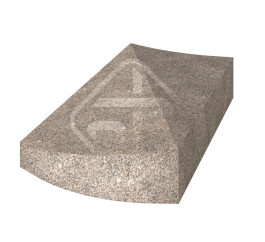 Гранитный пандус конвертный радиусный (правый)