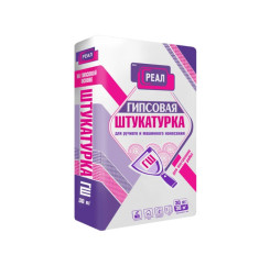 Штукатурка гипсовая РЕАЛ ГШ, 30 кг