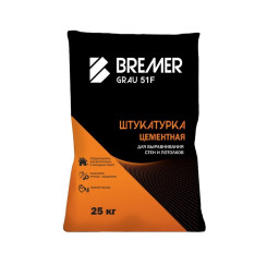 Штукатурка цементная армирующая Bremer...