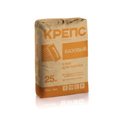 Клей для плитки КРЕПС Базовый, 25 кг