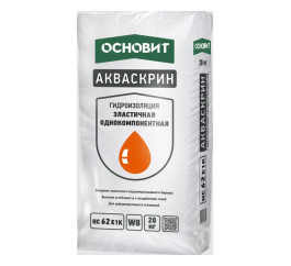 Гидроизоляция эластичная однокомпонентная Основит Акваскрин HC62 E1K, 20 кг